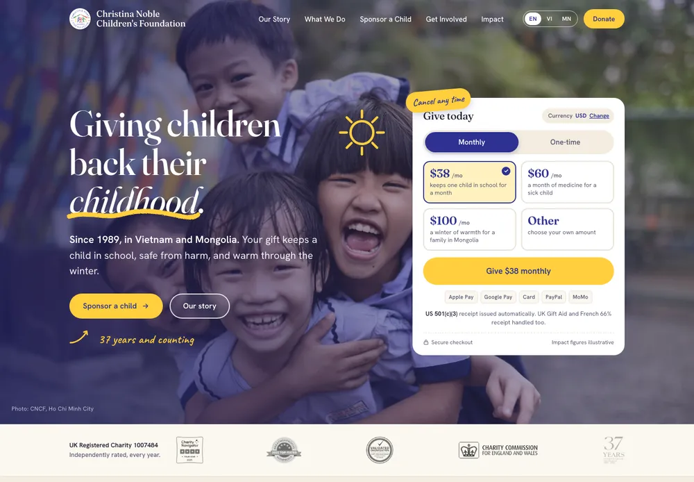 Homepage prototype